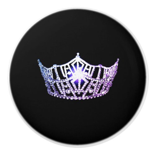 Miss America Lilac Crown Ceramic Cabinet Knob