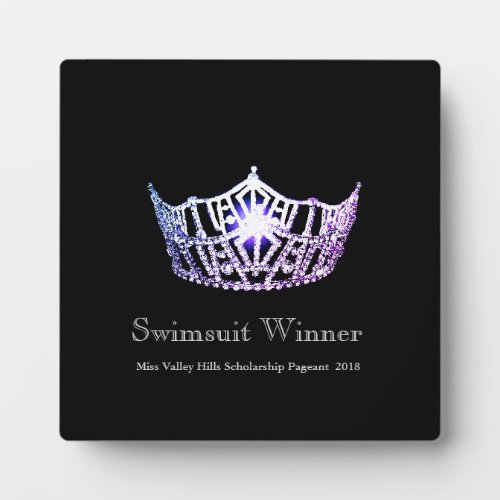 Miss America Lilac Crown Swimsuit Winner Plaque