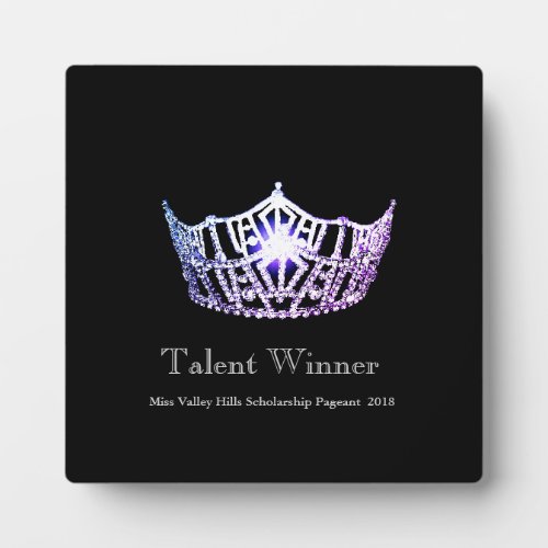 Miss America Lilac Crown Talent Winner Plaque