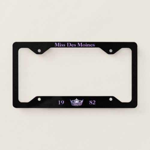 Miss America Lilac Crown TitleDate License Frame