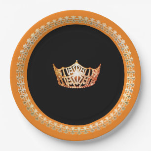 Miss America Orange 9" Paper Plates