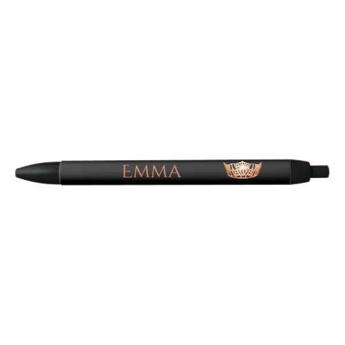 Miss America Orange Crown Custom Ink Pen