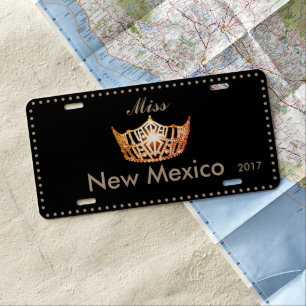 Miss America Orange Crown License Plate
