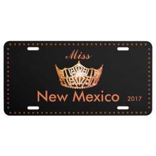 Miss America Orange Crown License Plate