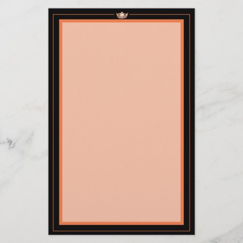 Miss America Orange Crown Stationery Paper