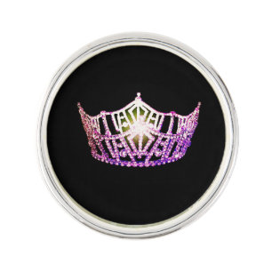 Miss America Orchid Crown Lapel Pin