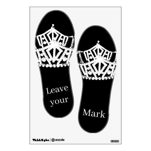 Miss America Pageant Crown Wall Decals-Sandals Decal (Front)