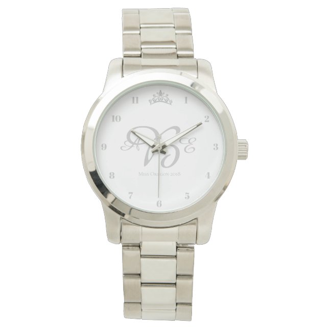 Miss America & Pageant Rodeo Silver Crown Watch (Front)