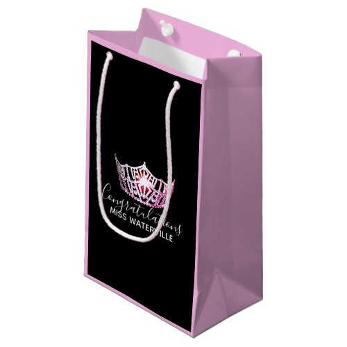 Miss America Pink Crown 2_Tone Pink Gift Bag_Small Small Gift Bag