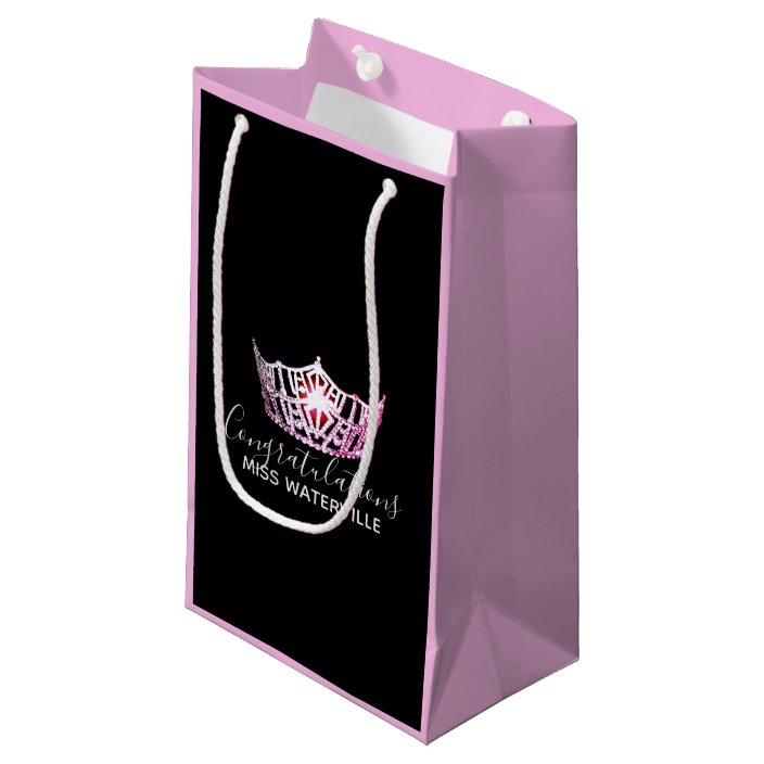 pink and black gift bags