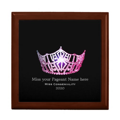 Miss America Pink Crown Awards Jewelry Box