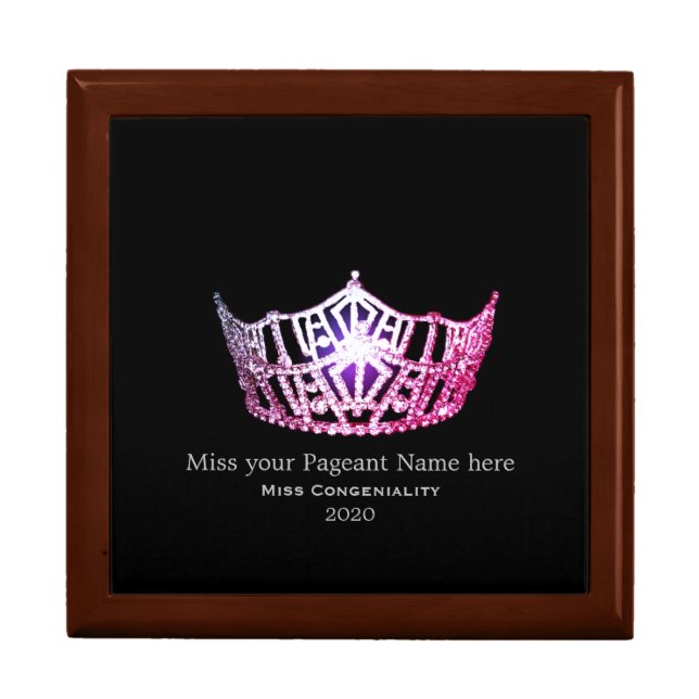 Miss America Pink Crown Awards Jewelry Box (Front)