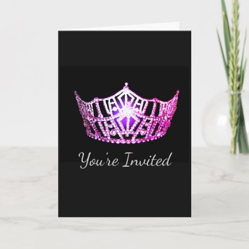 Miss America Pink Crown Greeting Card_Invite Invitation