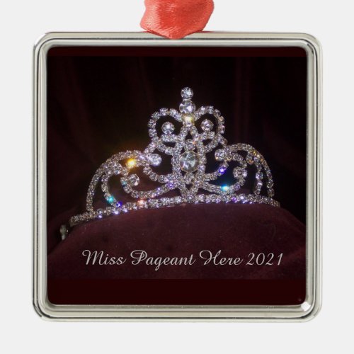 Miss America princess tiara Christmas Ornament