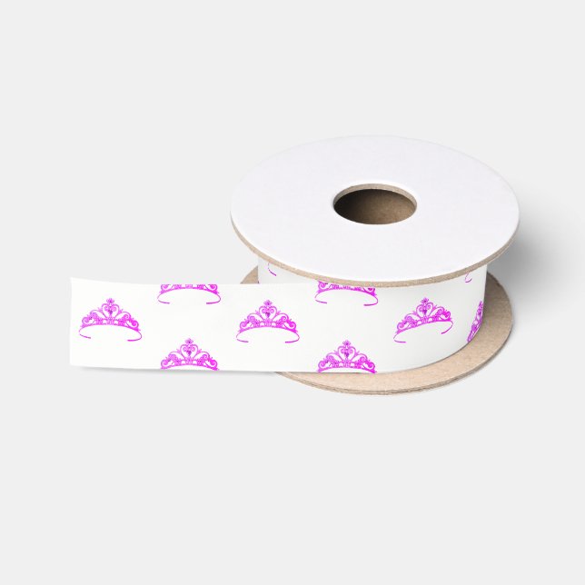 Miss America Purple Tiara Crown Satin Ribbon (Spool)
