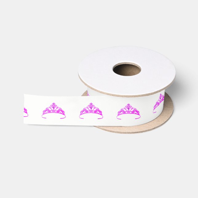 Miss America Purple Tiara Satin Ribbon-Pastel Satin Ribbon (Spool)