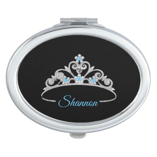 Miss America Rodeo Silver Tiara Compact Mirror_NME Compact Mirror