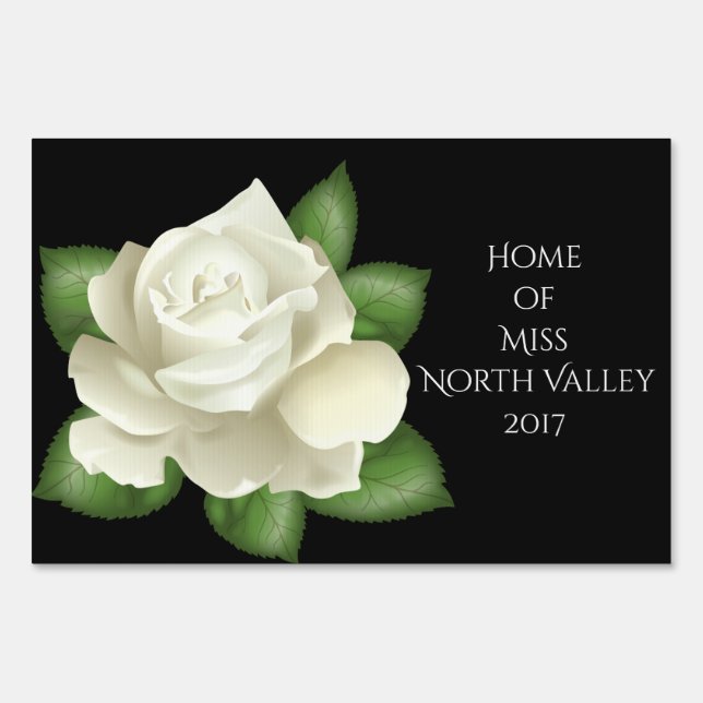 Miss America Rose Custom Name Yard Sign (Front)