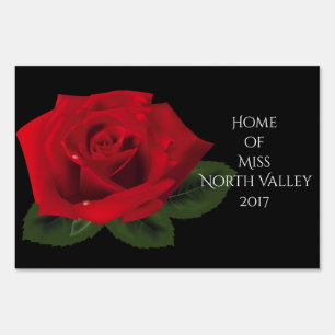 Miss America Rose Custom Name Yard Sign