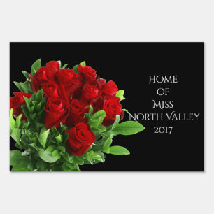 Miss America Roses Custom Name Yard Sign