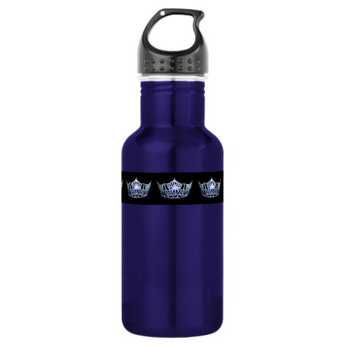 Miss America Silver_Blu Crown Pexagon Water Bottle