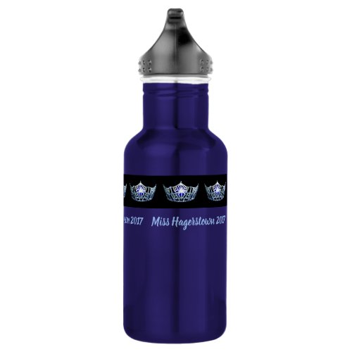 Miss America Silver_Blu Crown Pexagon Water Bottle