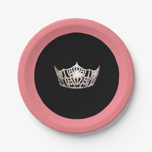 Miss America Silver Crown 7 Paper Plates