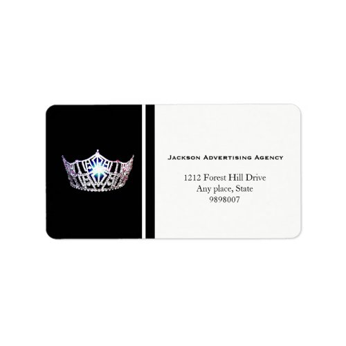 Miss America Silver Crown Address Labels