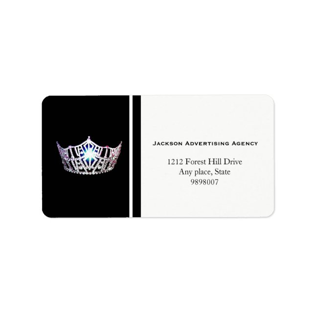 Miss America Silver Crown Address Labels (Front)