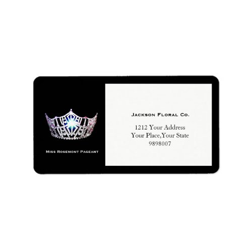 Miss America Silver Crown Address Labels