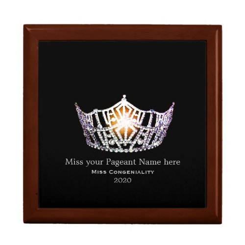 Miss America Silver Crown Awards Jewelry Box