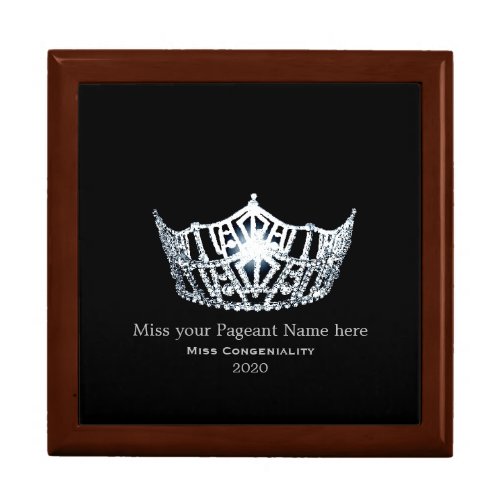 Miss America Silver Crown Awards Jewelry Box