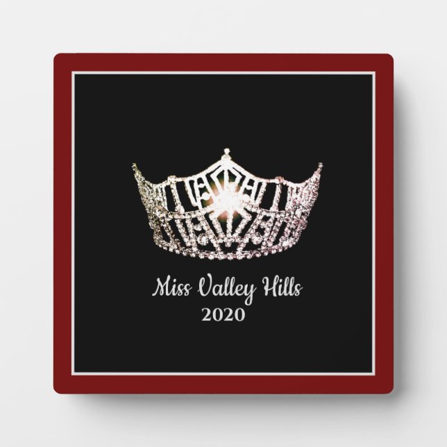 Miss America Silver Crown Awards Plaque (Front)