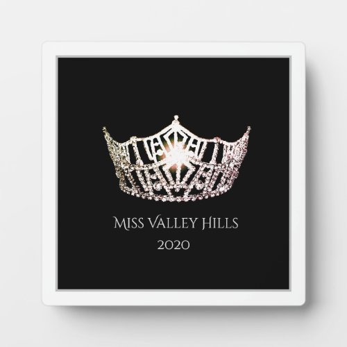 Miss America Silver Crown Awards Plaque