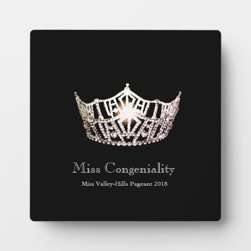 Miss America Silver Crown Awards Plaque