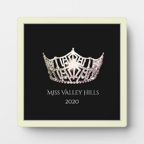 Miss America Silver Crown Awards Plaque