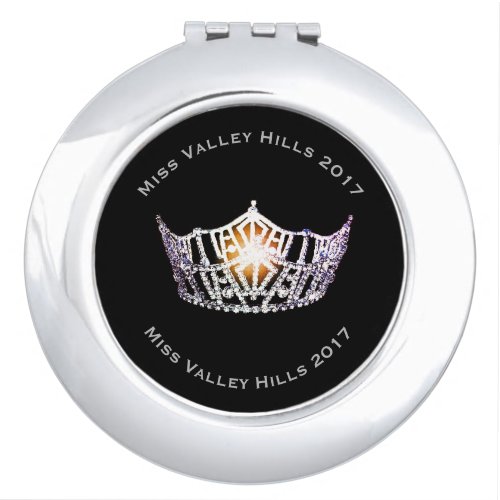 Miss America Silver Crown Compact Mirror