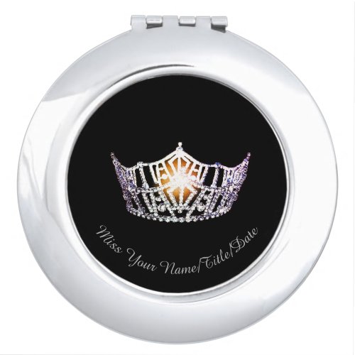 Miss America Silver Crown Compact Mirror