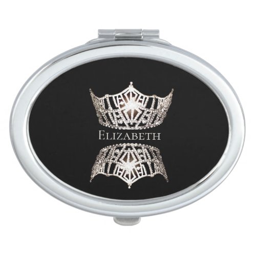 Miss America Silver Crown Compact Mirror_Name Compact Mirror