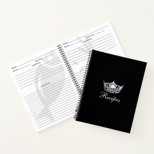 Miss America Silver Crown Custom Recipe Notebook