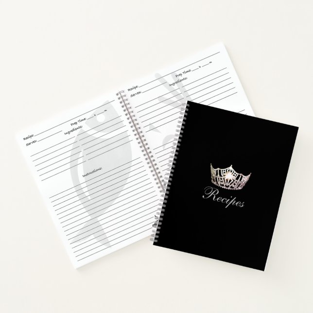 Miss America Silver Crown Custom Recipe Notebook (Inside)