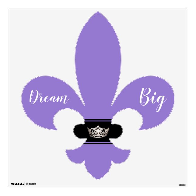 Miss America Silver Crown Fluer Di Lis Wall Decal (Front)