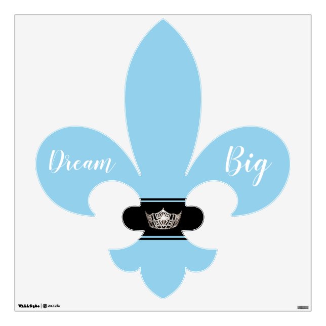 Miss America Silver Crown Fluer Di Lis Wall Decal (Front)
