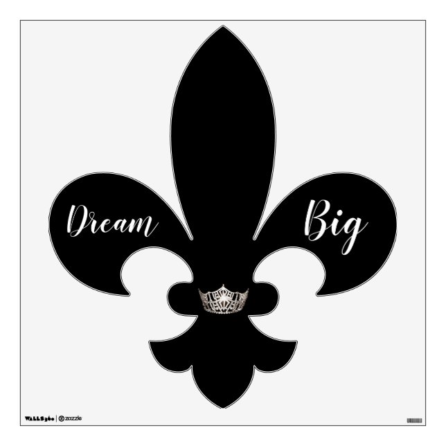 Miss America Silver Crown Fluer Di Lis Wall Decal (Front)