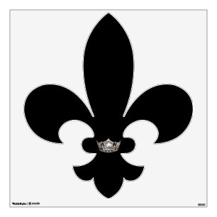 Miss America Silver Crown Fluer Di Lis Wall Decal
