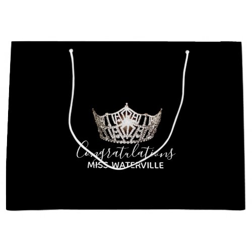 Miss America Silver Crown Gift Bag_Large Large Gift Bag