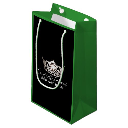 Miss America Silver Crown Green Gift Bag_Small Small Gift Bag