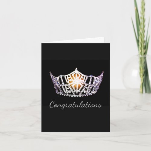 Miss America Silver Crown Greeting Card_Congrats Card
