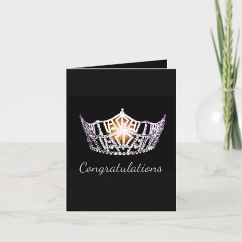 Miss America Silver Crown Greeting Card_Congrats Card