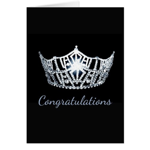 Miss America Silver Crown Greeting Card_Well Done